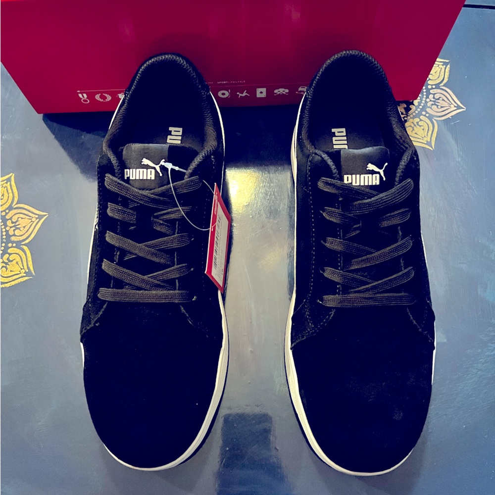 Puma Iconic Suede Safety/Work Shoes, Black, Size 10